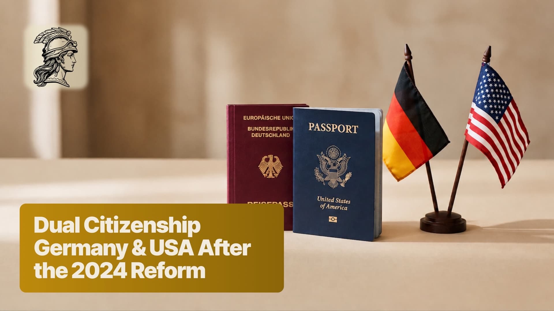 German and United States passports side by side symbolizing dual citizenship permitted after the 2024 StARModG reform