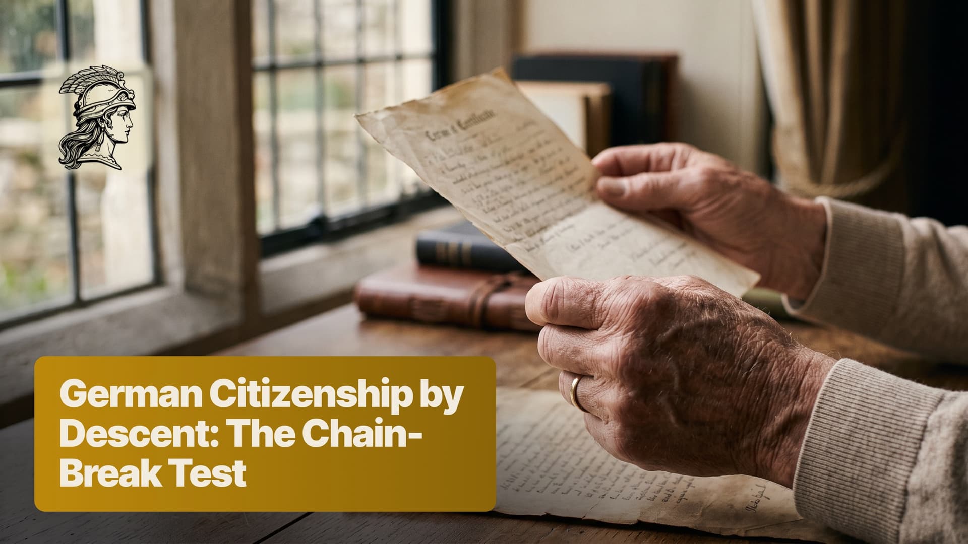 Two-date forensic test for a German citizenship by descent chain break: ancestor naturalization date compared to next child birth date.