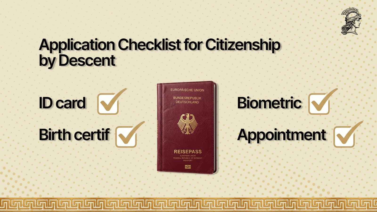 Applicant submitting German passport documents at a German consulate in the United States