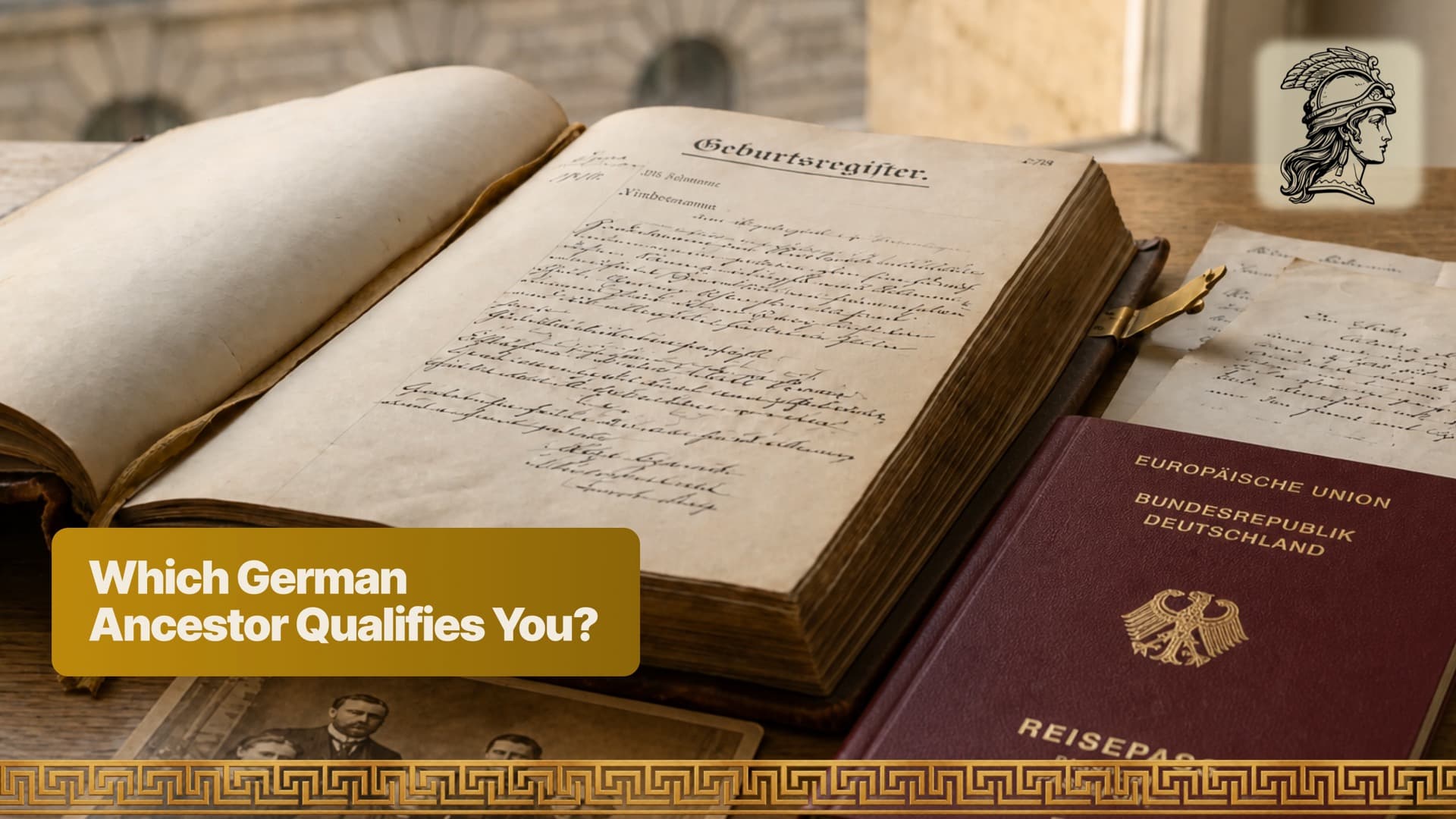 Historic German church book entry used to prove descent before civil registration began in 1874